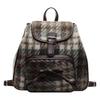 2025 Autumn and Winter New Contrasting Color Backpack Fashion Gradual Change Plaid College Student Schoolbag Suede Retro Shoulder Backpack