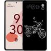Роскошный TPU чехол для телефона Google Pixel 9 8 8A 7 7A 6 Pro XL 6A 5G Мотоцикл Сердцебиение Черный Мягкая задняя крышка