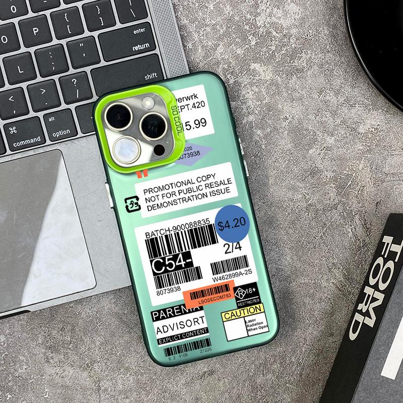 Модный Трендовый Нишевый Чехол для Телефона с QR-кодом для iPhone 16 15 14 13 12 11 Pro Max XR XS MAX 7 8 PLUS MINI INS Роскошная Матовая Крышка
