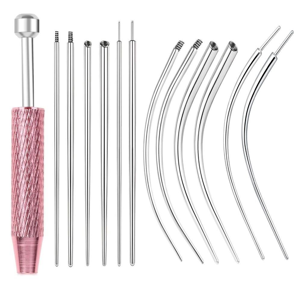 13pcs Professional Piercing Taper Tool Earring Applicator Puncture Connecting Pin Ear Piercing