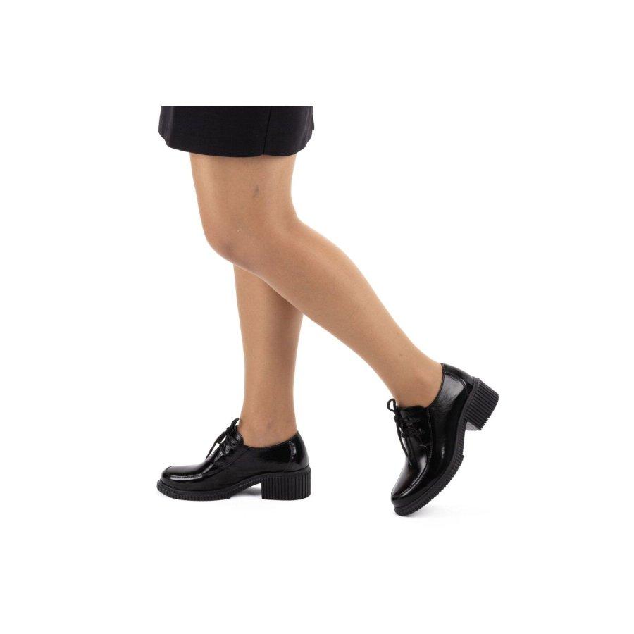 Женские удобные повседневные оксфорды на каблуке из натуральной кожи на шнуровке