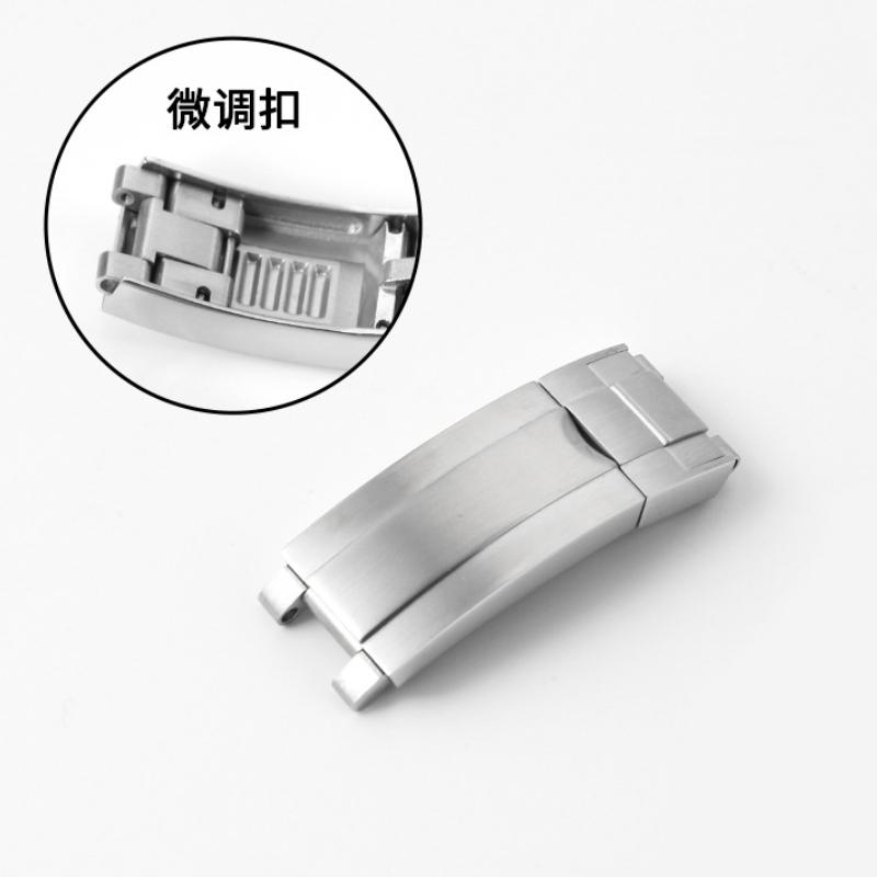 Застежка для ремешка часов 9x16 мм для Rolex Submariner Daytona GMT Yacht-Master из нержавеющей стали, регулируемая металлическая кнопочная застежка для часов