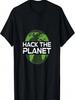 Футболка для программиста-хакера Hack The Planet