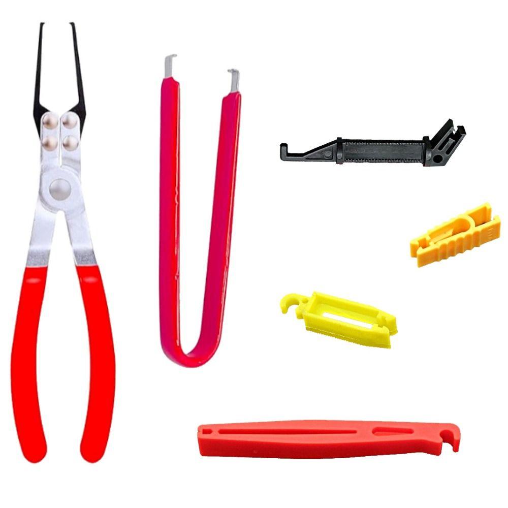 6Pcs/Set Convenient Relay Puller Pliers Metal Automotive Relay Fuse Puller Tool Fuse Puller Pliers