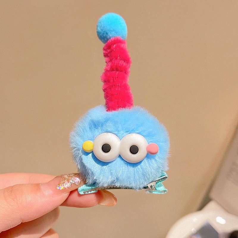 1PCS Cute Princess Large Eye Hair Ball Girls Hairpins Children Headwear Hairgrip Hair Clips Barrettes Hair Accessories