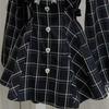 Harajuku Sweet Bow Black Plaid Dresses All-match Slim Fit Kawaii Lolita Dress for Women Autumn New Long Sleeve Vestidos De Mujer