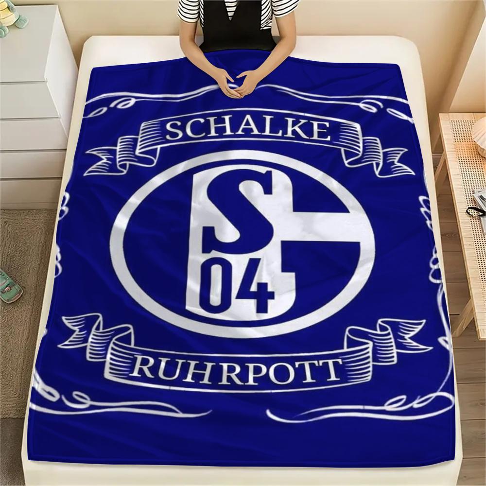 1pc FC Schalke 04 Print Flannel Blanket, High quality Comfortable for All Seasons, Home Decor, Warmth and Comfort, Perfect for Christmas Gifts49