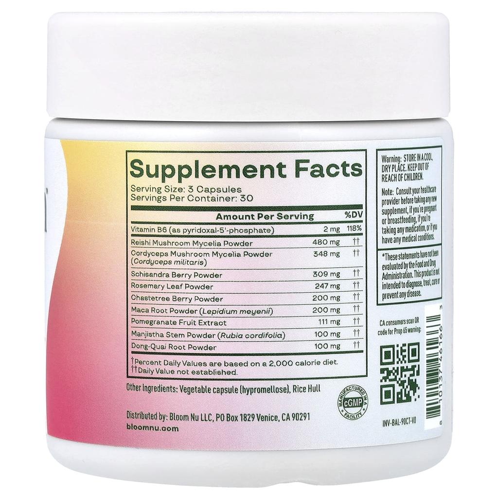 BLOOM Hormonal Health, Balance, 90 Capsules