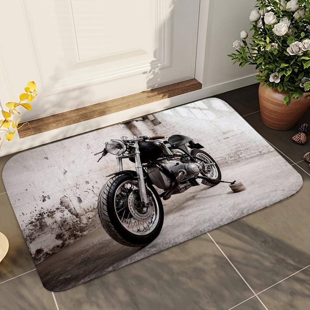 1 шт. Винтажный Мото Коврик для ванной Абсорбирующий коврик Противоскользящий коврик Принадлежности для домашнего декора Ковры Домашний Кухонный коврик для пола