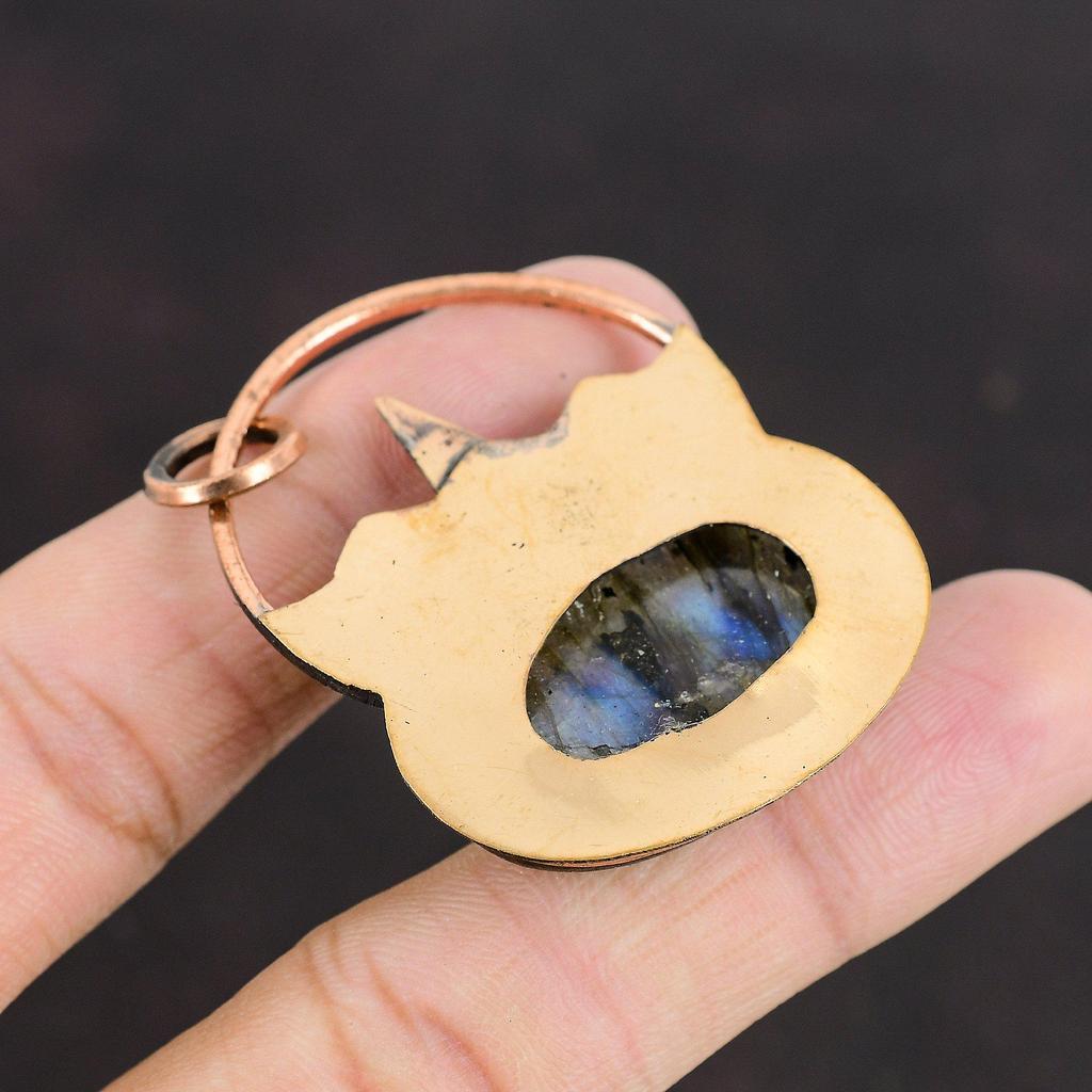 Лабрадорит Медный Кулон Подвески Ручной Работы Окисленная Медь Ювелирные Изделия Последний Дизайн Подвеска Подарок Для Мамы Лабрадорит Подлинные Ювелирные Изделия Из Драгоценных Камней