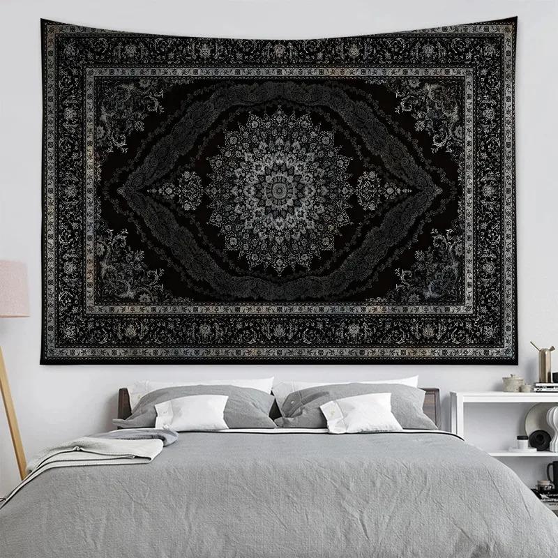 VIKAMA Vintage Persian Pattern Tapestry Bohemian Style Living Room Hallway Bedroom Wall Decoration Backdrop