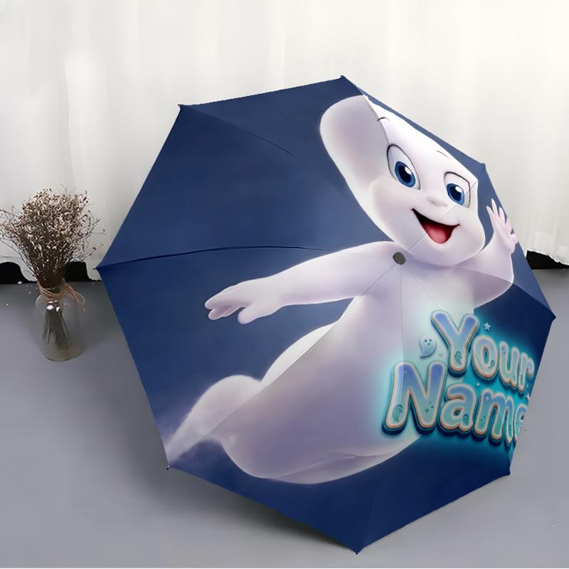 Personalized Name Casper Print Umbrella, UV Shielding. It Has Eight Sturdy Ribs for Outdoor Use And Perfect As a Holiday Gift