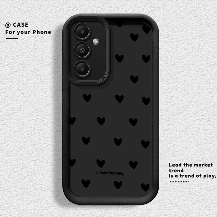 Phone Cover Case for Samsung Galaxy A56 A34 A15 A16 A23 A26 A32 A12 A13 A53 A54 A51 A73 A71 A72 A35 A36 Fashion Love Heart