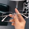 1 Starry Sky Frameless Transparent Lens Women's Glasses Shining Galaxy Frame