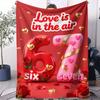 67 Six Seven Element pattern Flannel printed blanket suitable for all seasons suitable for living room office sofa and travel