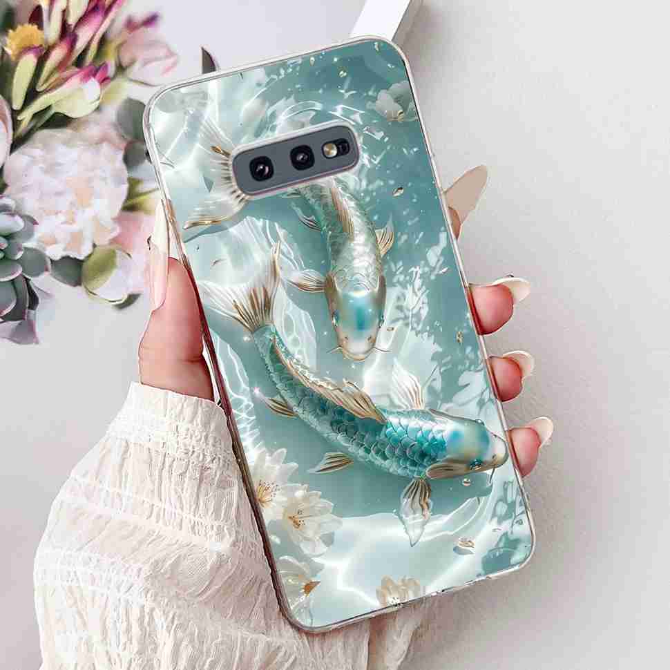 Чехол для Samsung Galaxy S10e SM-G970 Модный Бант Цветок Мягкий Силикон ТПУ Чехол-бампер Для Samsung S10e S10E SM-G970F 5.8" Корпус Телефона