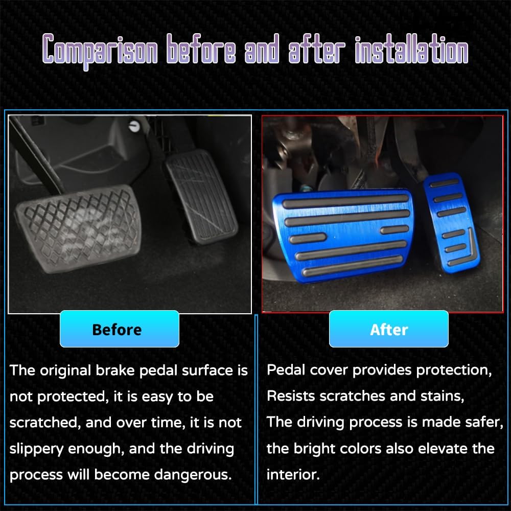 Аксессуары для интерьера Honda HR-V HRV 2023 2024 Алюминиевый сплав Противоскользящая накладка на педаль тормоза, без сверления алюминиевый газовый тормоз