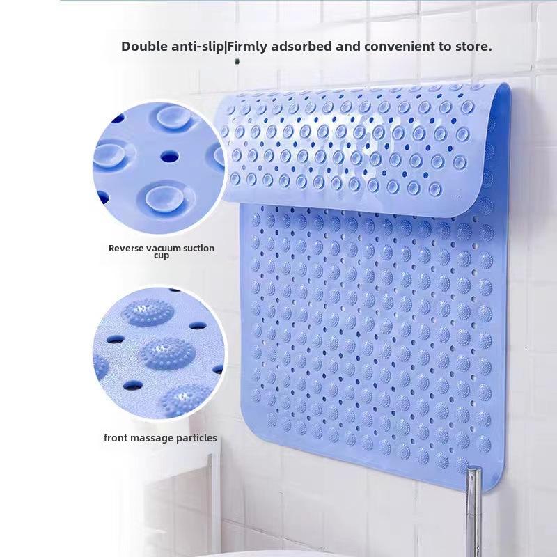 Anti-Slip Bathroom Shower Mat with Suction Cups & Massage Foot Design for Home & Hotel Use