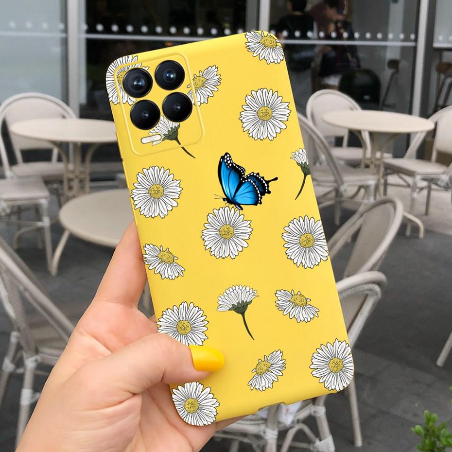 Чехол для Realme 8 Лавандовый Подсолнух Силиконовая Задняя Крышка Для Realme 8 Pro 8i Realme8 4G RMX3085 Мягкий ТПУ Чехол для Телефона Роскошный Чехол