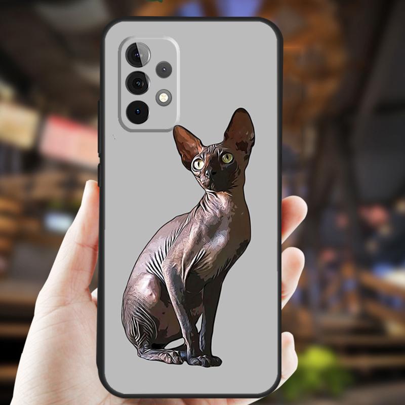 Чехол Сфинкс Кошка Сфинкс Для Samsung Galaxy A34 A06 A05 A32 A16 A55 A36 A26 A54 A14 A22 A52 A35 A15 A53 A13 A56