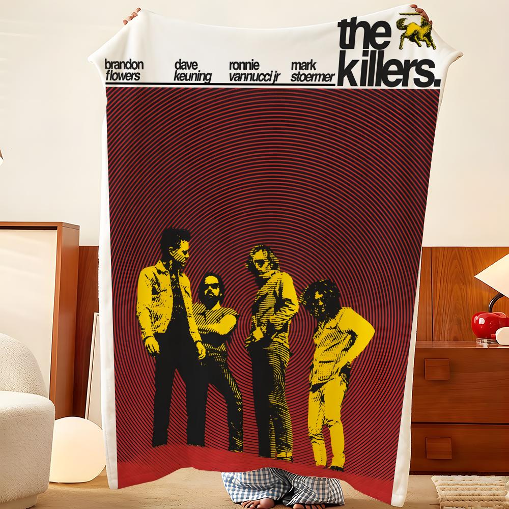 Музыкальная Т-рубадка The K-Killers Бросок Фланелевое одеяло-плед, Легкое Уютное, Прочное Стираемое милое Крутое