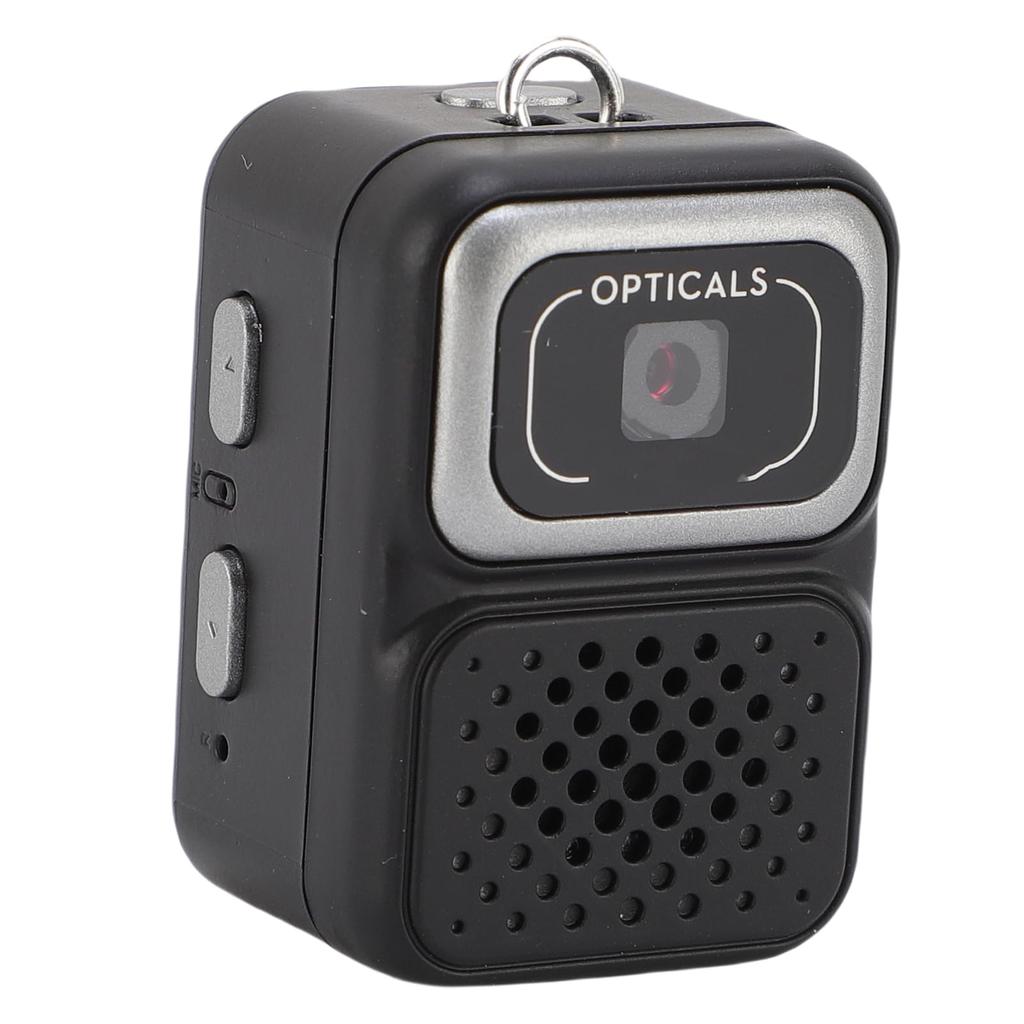 Уютная мини-камера-брелок, 1080p 2MP мини-ретро цифровая камера, маленький видеорегистратор с SD-картой 64 ГБ для путешествий и записи (черный)