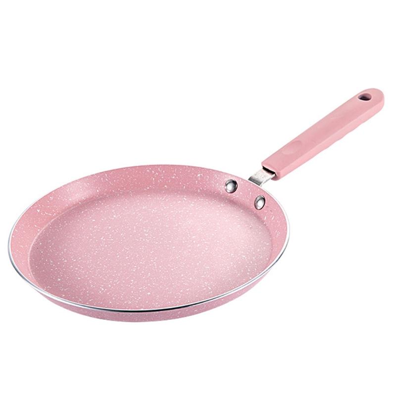 Flat Bottom Pan Pink Non-Stick Pot for Gas Stoves and Cooker Use Mini Omelettes Fried Eggs Pancake Baking Pans Pot