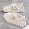 Summer Little White Shoes New Female Students Height Increase Mesh Breathable Board Shoes Casual Street Shooting Flat Bottom Hollow