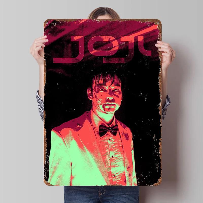 Joji Portrait With Red and Green Filter Poster Customized Wall Art Vintage Metal Signs Retro Tin Plaque for Man Cave Wand Deko