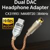 Адаптер-кабель для наушников Type-C на 3,5 мм с ЦАП CX31993 MAX97220 Dual Chip Amp для Android PC HiFi Аудио DSD 384 кГц 32 битХороший продукт