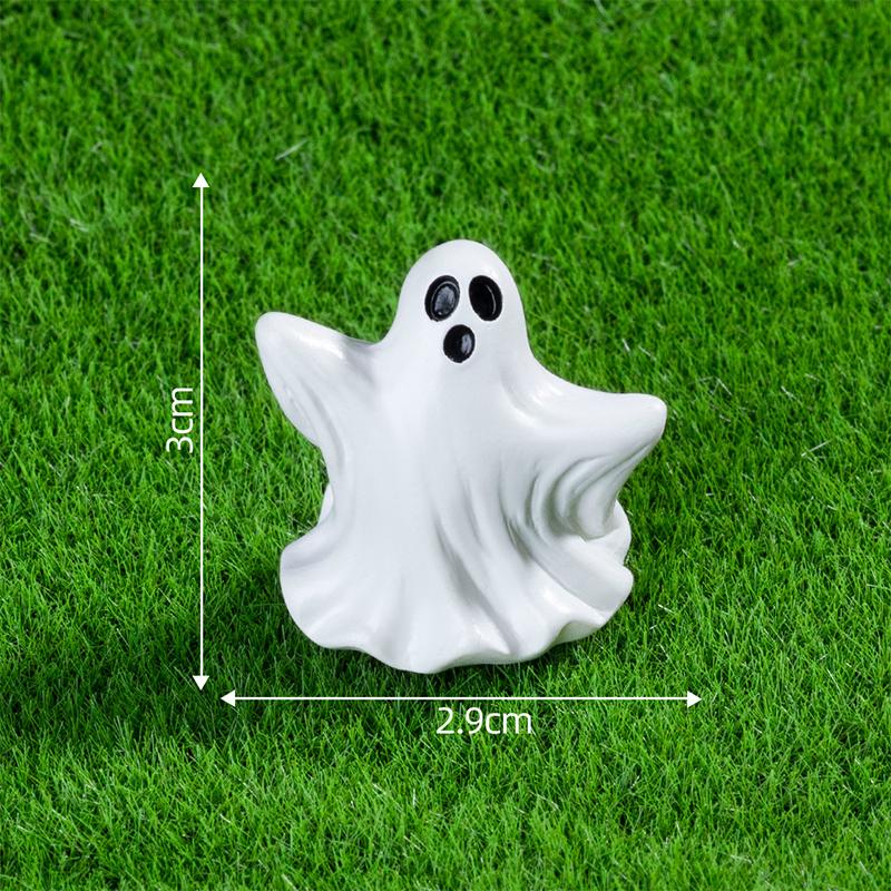 Halloween Pumpkin Ghost Micro Landscape Figurines Cute Small Ornaments Creative Diy Home Decoration Accessories Gifts