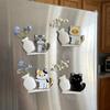 Creative Cat Refrigerator Magnet Acrylic Pet Hair Collector Fridge Magnet Vase Decor  Kitchen Use