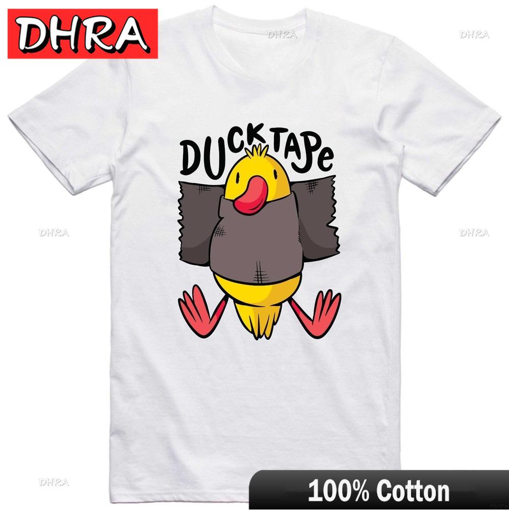 Funny T Shirt Duck Tape Print Regular Fit 100 Cotton Tee Tshirts Streetwear Unique Casual TShirts Tops for Unisex TShirt Girls