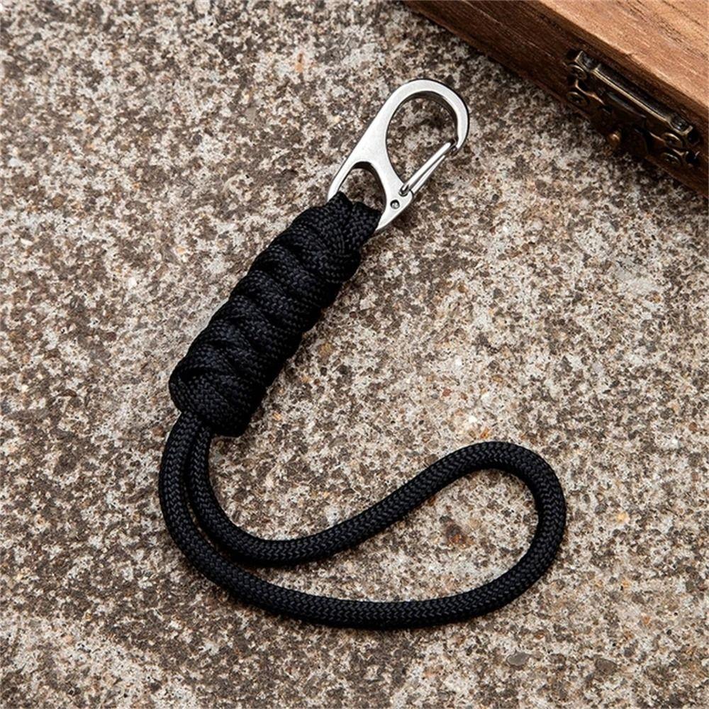 Snake Knot Paracord Keychain Anti-lost Chain Braided Woven Keychain Emergency Survival
