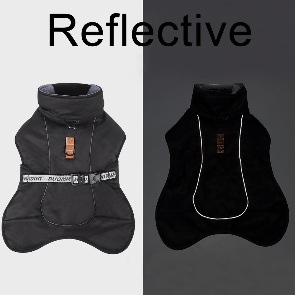 Светоотражающая куртка для больших собак, ветрозащитная зимняя теплая одежда для собак средних и больших собак, пальто лабрадора, костюм золотистого ретривера, наряды для питбуля