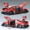 1/24 Nissan Skyline GTR-R34 S15 гоночный автомобиль из легкого сплава, модифицированные транспортные средства, литая металлическая модель автомобиля, звуковая и световая детская игрушка в подарок C354