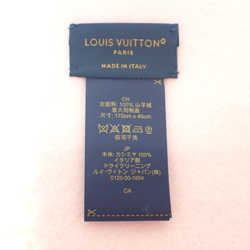 LOUIS VUITTON  M90894 Scarf white/Rose claire cashmere Women