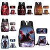 Student Deadpool 3pcs School Bag Backpack Lunch Bags Pencil Case Kids Gifts