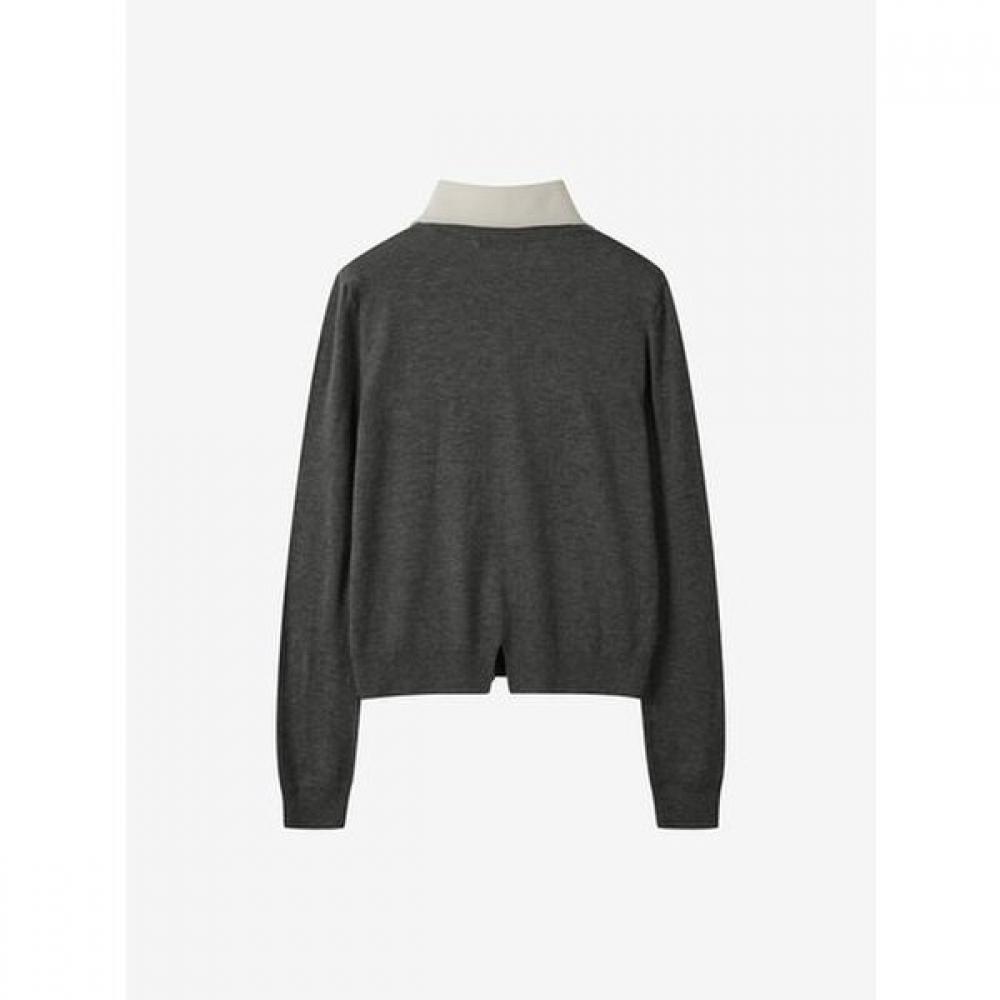 Cc Collect Scarf Layered Knit Pullover C263ksk006