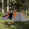 VidaXL Family Dome Tent 8 Person Grey and Orange Waterproof 4009430