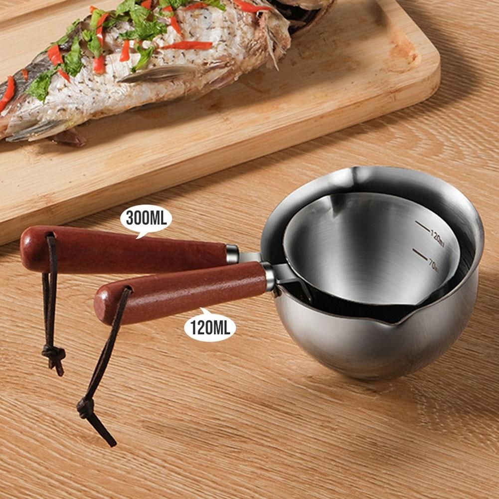 Small Pot for Hot Oil and Butter Stainless Steel Pan for Cooking and Melting