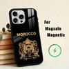 M-Morocco F-Flag Phone Case For iPhone17,16,15,14,13,12,11 Plus,For Magnetic Wireless Charge Cover