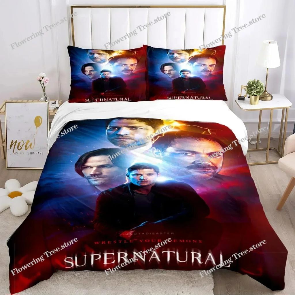 2025 Personality Supernaturalbed Sheet Duvet Pillowcase Bed Sheet Three Piece Bedding Soft Quilt029963
