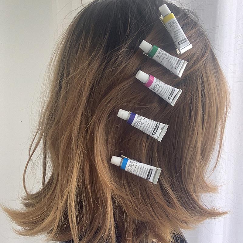 Забавная акварельная заколка для волос для женщин, креативная заколка ручной работы в виде утконоса