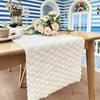 Table Runner Valentine Day Romantic 3D Heart Design Table Runner Simulated Rabbit Fur Valentine Day Decoration
