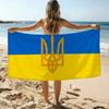 Модное пляжное полотенце с флагом Украины, большое, быстросохнущее, впитывающее, мягкое, для плавания, пляжа, для мужчин и женщин
