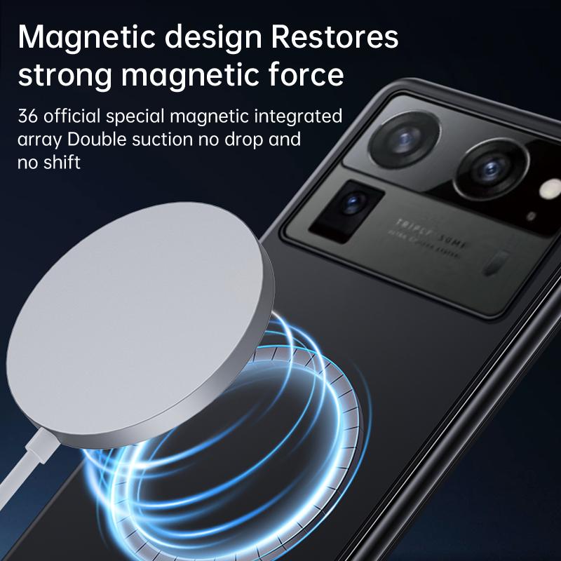 Для Magsafe Ультратонкий Безрамочный Чехол Для Tecno Phantom V Fold2 V Fold Матовый Беспроводная Зарядка Жесткий ПК Ударопрочная Задняя Крышка