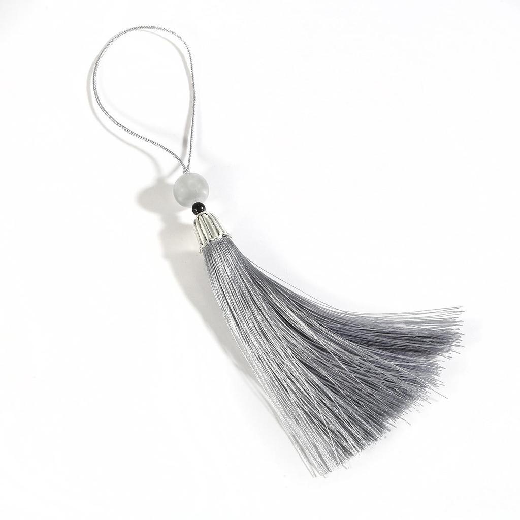 Silk Tassel Cords with Metal Caps Beads Tassel Charm Pendant Fit DIY Jewelry Making Findings