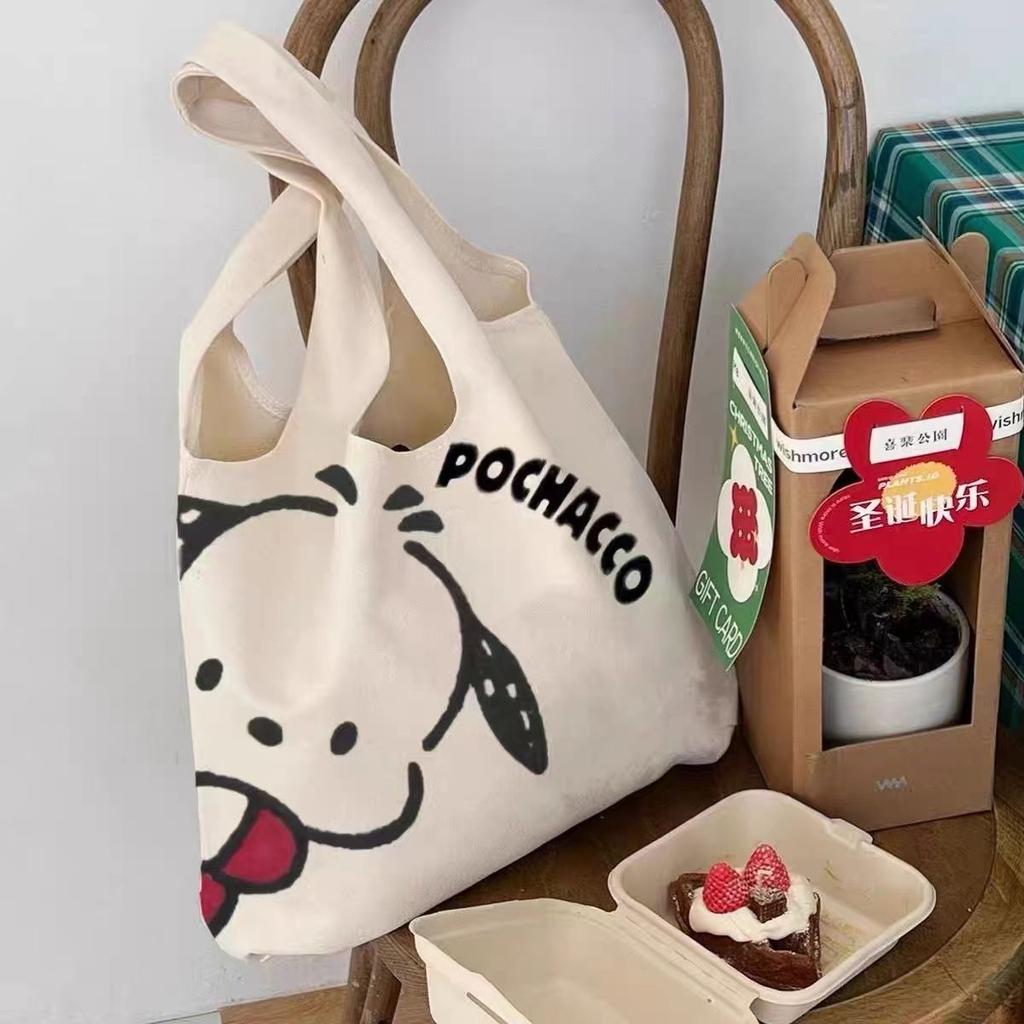 Новая Мультяшная Японская Сумка на Плечо с Принтом Pochacco 2025 Ежедневная Сумка для Поездок