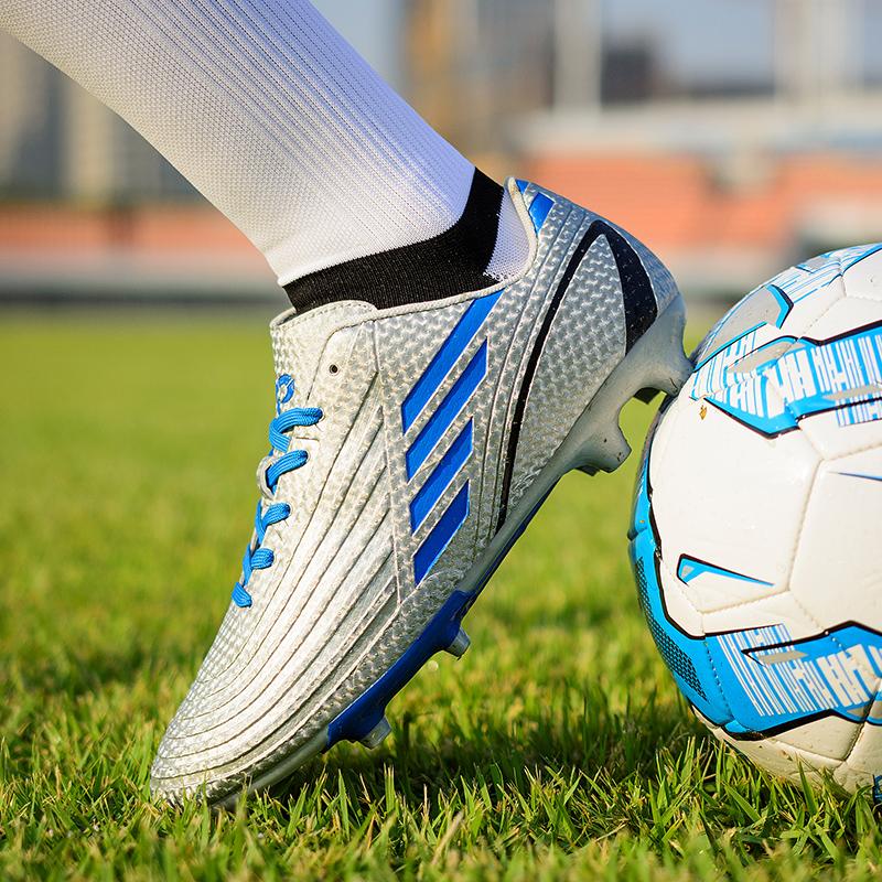Men's/Women's Lawn Training AG Football Shoes Children's Teenager Sports Shoes Long Nail Wear Resistant Anti Slip Football Boots